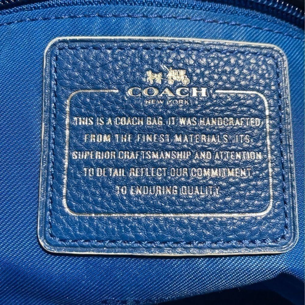 COACH Blue Canvas Taxi Tote Horse and Carriage Shoulder Bag - Picture 13 of 16